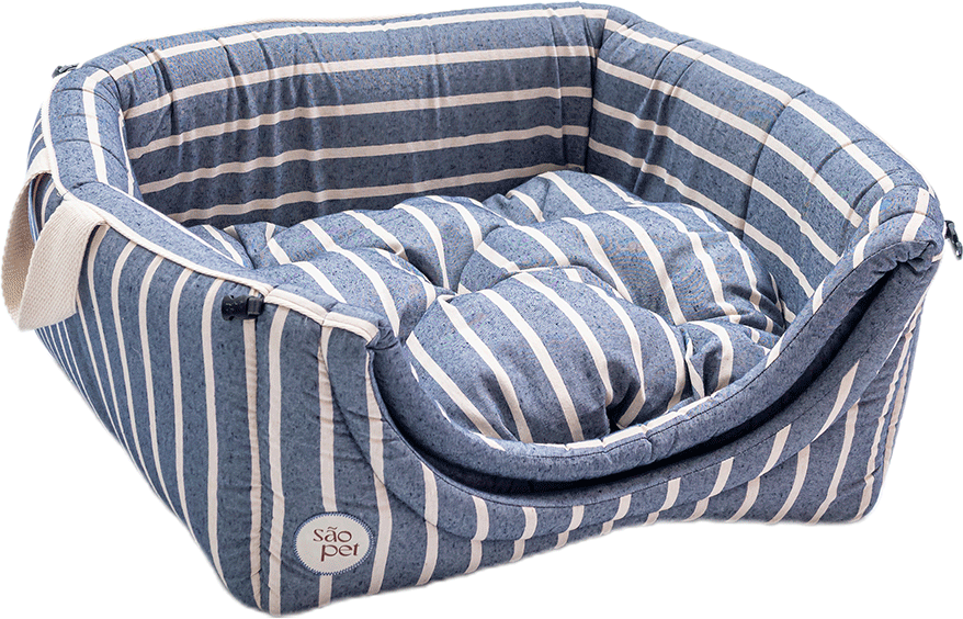 Cama Iglu São Pet Toca Sancho Azul para Cães e Gatos - Tam. G