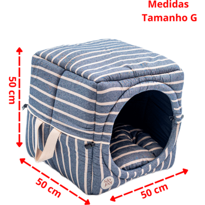 Cama Iglu São Pet Toca Sancho Azul para Cães e Gatos