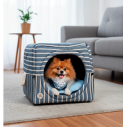 Cama Iglu São Pet Toca Sancho Azul para Cães e Gatos - Tam. M