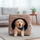 Cama Iglu São Pet Toca Sancho Bege para Cães e Gatos