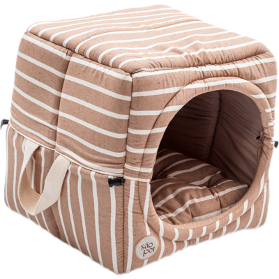 Cama Iglu São Pet Toca Sancho Bege para Cães e Gatos