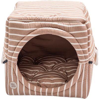 Cama Iglu São Pet Toca Sancho Bege para Cães e Gatos