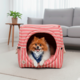 Cama Iglu São Pet Toca Sancho Vermelha para Cães e Gatos