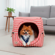 Cama Iglu São Pet Toca Sancho Vermelha para Cães e Gatos - Tam. M