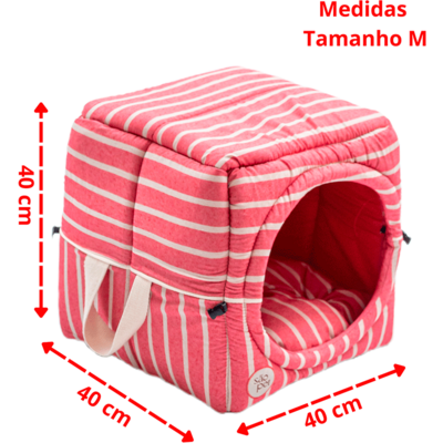 Cama Iglu São Pet Toca Sancho Vermelha para Cães e Gatos