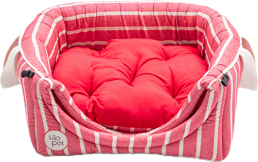 Cama Iglu São Pet Toca Sancho Vermelha para Cães e Gatos - Tam. M