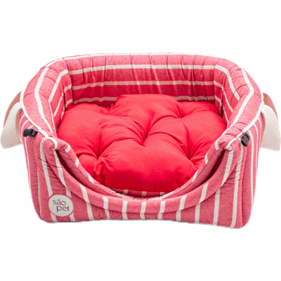Cama Iglu São Pet Toca Sancho Vermelha para Cães e Gatos