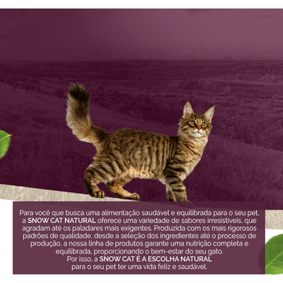 Ração Seca Snow Cat Peru com Maçã para Gatos Castrados”