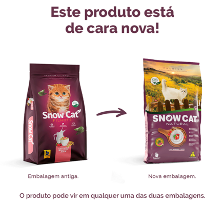 Ração Seca Snow Cat Leite com Morango para Gatos Filhotes