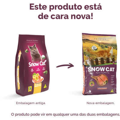 Ração Seca Snow Cat Salmão com Maracujá para Gatos Adultos