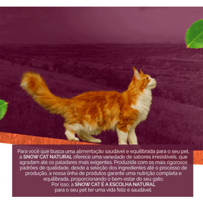 Ração Seca Snow Cat Salmão com Maracujá para Gatos Adultos