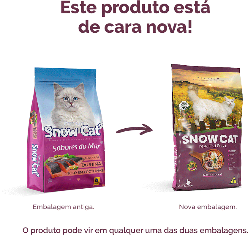 Ração Seca Snow Cat Sabores do Mar para Gatos Adultos - 25Kg