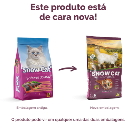 Ração Seca Snow Cat Sabores do Mar para Gatos Adultos