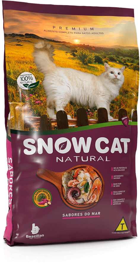 Ração Seca Snow Cat Sabores do Mar para Gatos Adultos - 25Kg