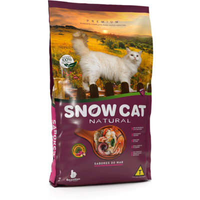 Ração Seca Snow Cat Sabores do Mar para Gatos Adultos