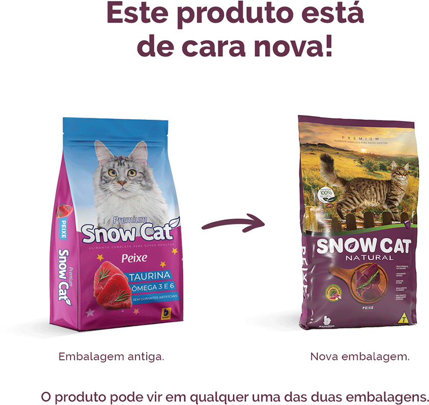 Ração Seca Snow Cat Peixe para Gatos Adultos - 10,1Kg