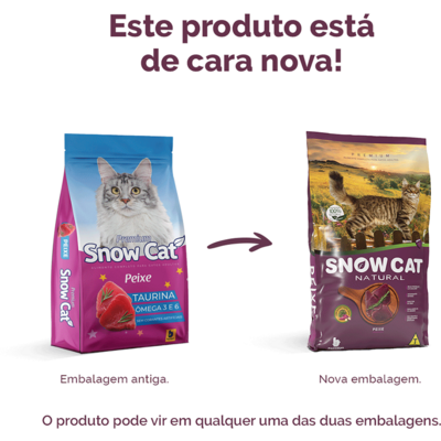 Ração Seca Snow Cat Peixe para Gatos Adultos