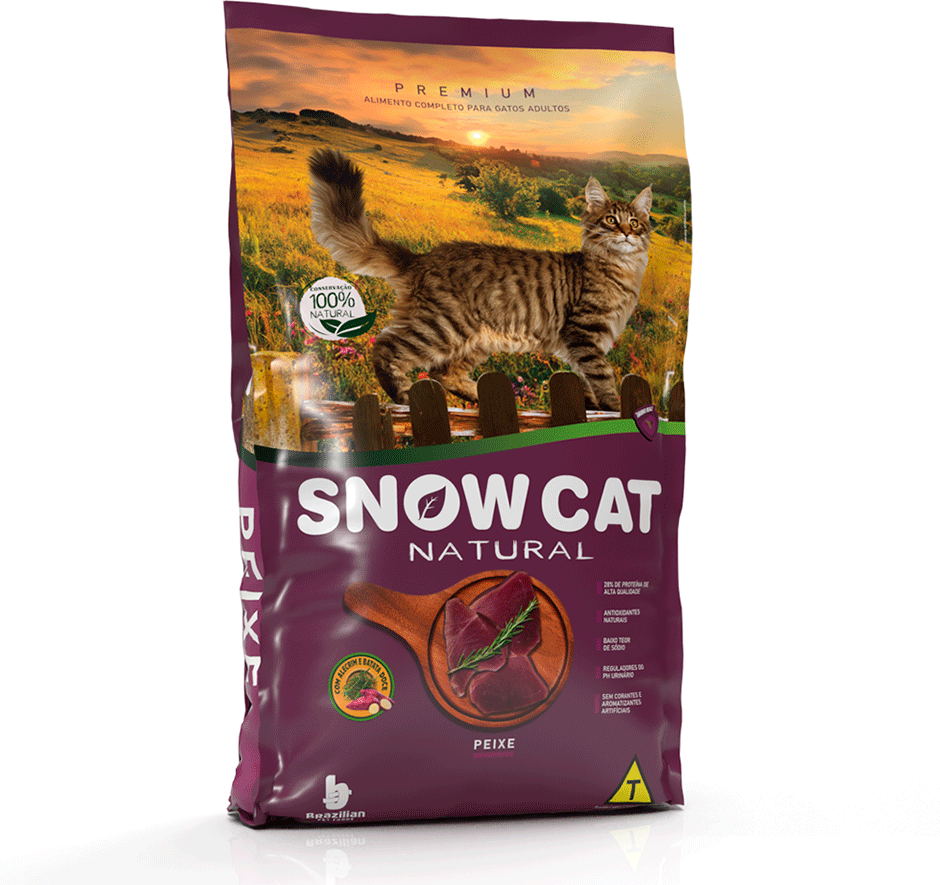 Ração Seca Snow Cat Peixe para Gatos Adultos - 10,1Kg