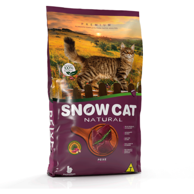 Ração Seca Snow Cat Peixe para Gatos Adultos