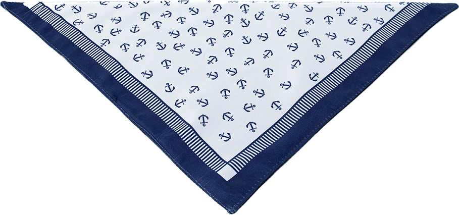 Bandana São Pet Ancora para Cães e Gatos Azul - Tam. M
