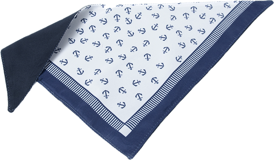 Bandana São Pet Ancora para Cães e Gatos Azul - Tam. M