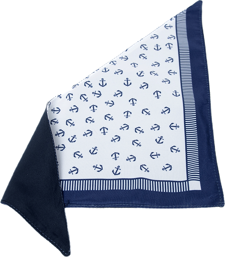 Bandana São Pet Ancora para Cães e Gatos Azul - Tam. M