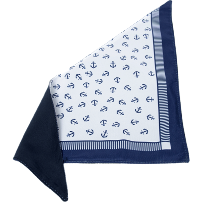 Bandana São Pet Ancora para Cães e Gatos Azul