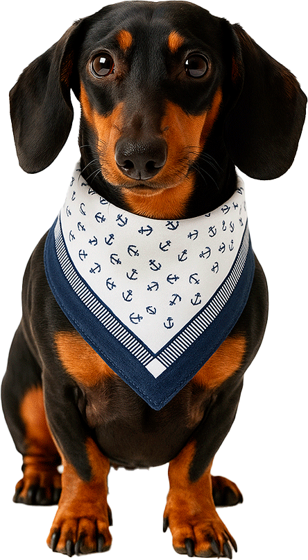 Bandana São Pet Ancora para Cães e Gatos Azul - Tam. M