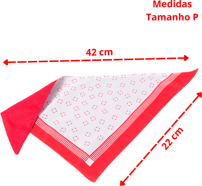 Bandana São Pet Boia para Cães e Gatos Vermelha - Tam. P