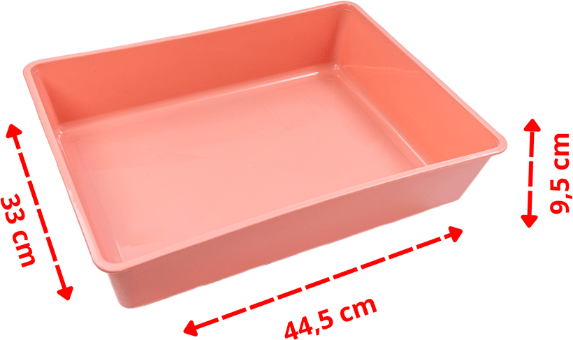 Bandeja Higiênica São Pet sem Borda Rosé para Gatos - Tam. Único