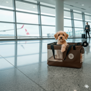 Bolsa de Transporte Aerial São Pet Marrom para Cães e Gatos - Tam. M