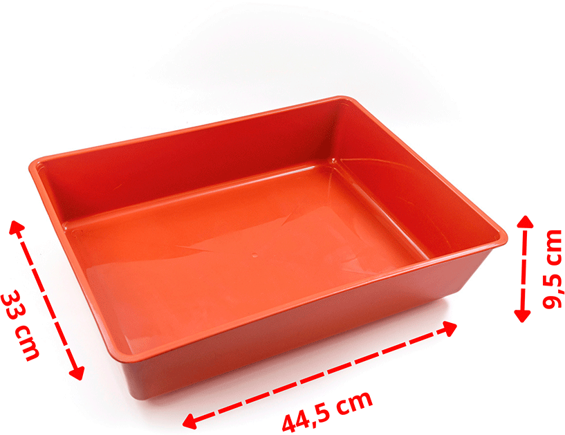 Bandeja Higiênica São Pet sem Borda Terracota para Gatos - Tam. Único
