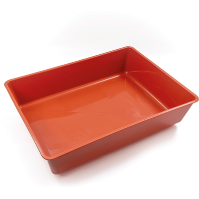 Bandeja Higiênica São Pet sem Borda Terracota para Gatos