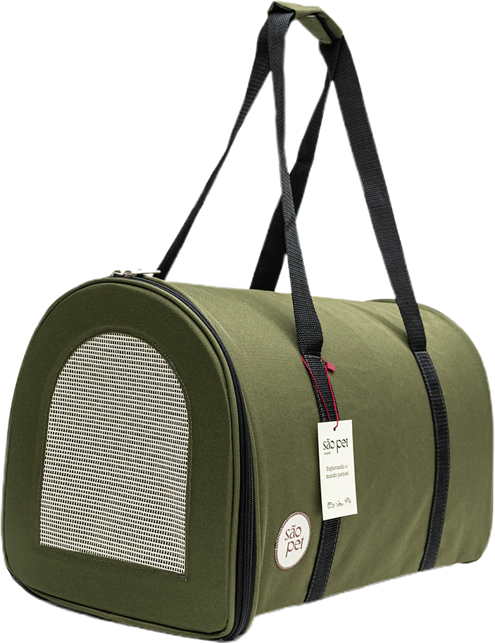 Bolsa de Transporte Redonda São Pet Verde para Cães e Gatos - Tam. AZ