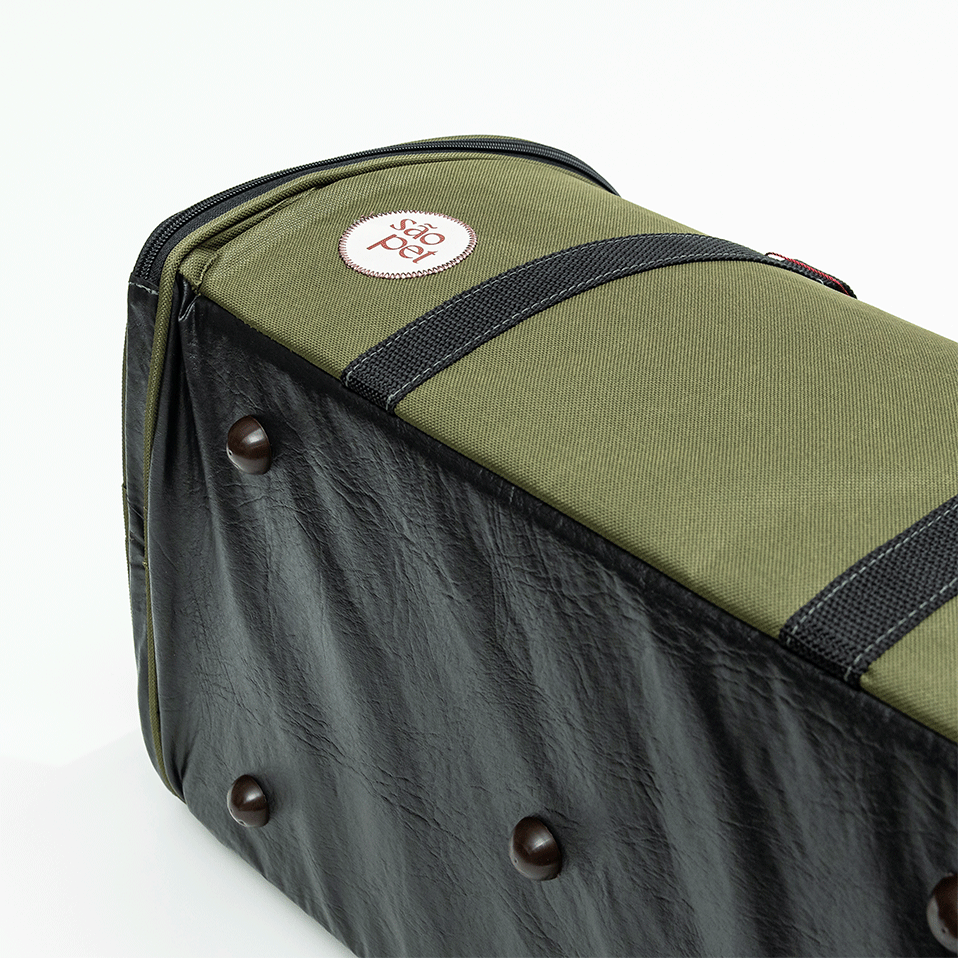 Bolsa de Transporte Redonda São Pet Verde para Cães e Gatos - Tam. AZ