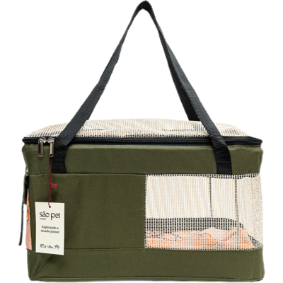 Bolsa de Transporte Aerial São Pet Verde para Cães e Gatos