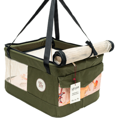 Bolsa de Transporte Aerial São Pet Verde para Cães e Gatos