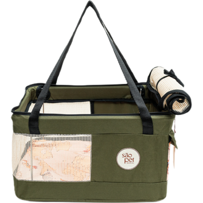 Bolsa de Transporte Aerial São Pet Verde para Cães e Gatos