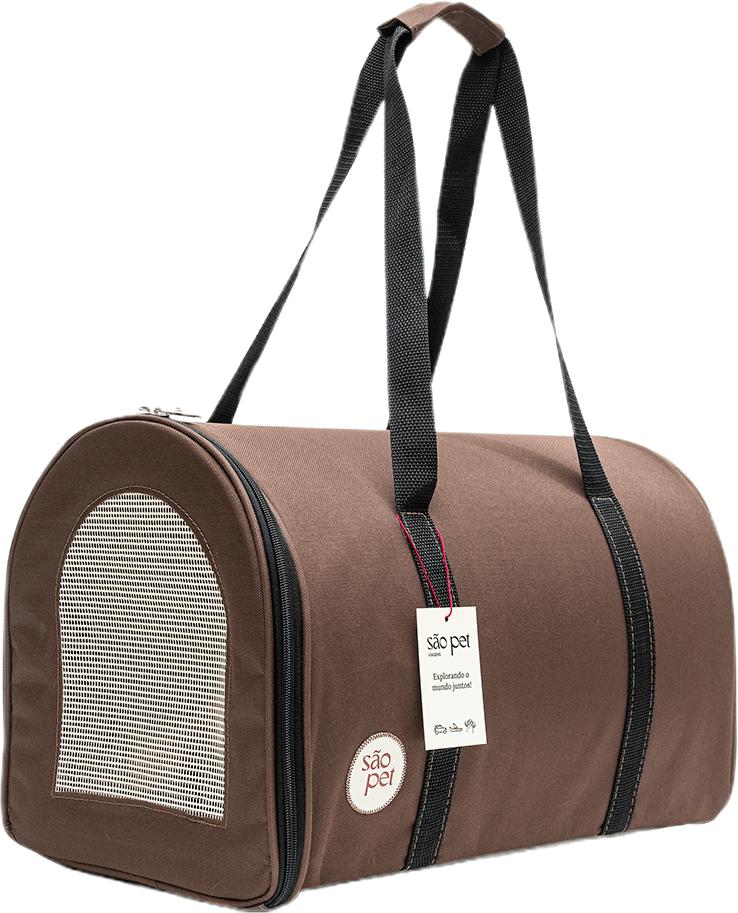 Bolsa de Transporte Redonda São Pet Marrom para Cães e Gatos - Tam. AZ