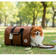 Bolsa de Transporte Redonda São Pet Marrom para Cães e Gatos - Tam. AZ