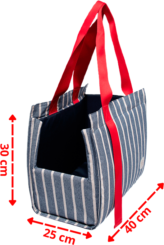 Bolsa de Passeio Ipanema São Pet Azul para Cães e Gatos - Tam. Único
