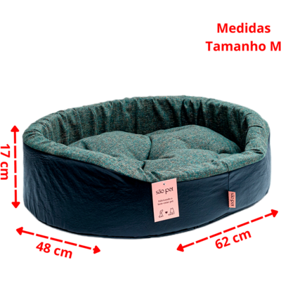 Cama São Pet Eur Criative Verde para Cães e Gato