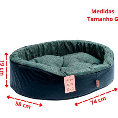 Cama São Pet Eur Criative Verde para Cães e Gato