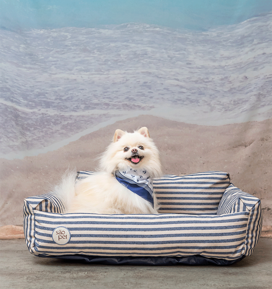 Cama São Pet Ilhéus Azul para Cães e Gatos - Tam. G