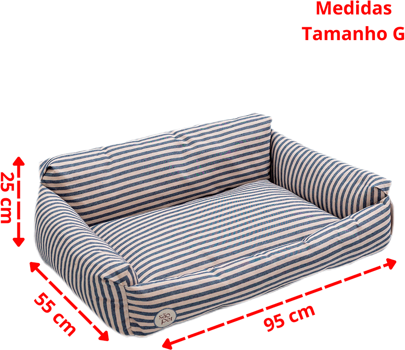 Cama São Pet Ilhéus Azul para Cães e Gatos - Tam. G