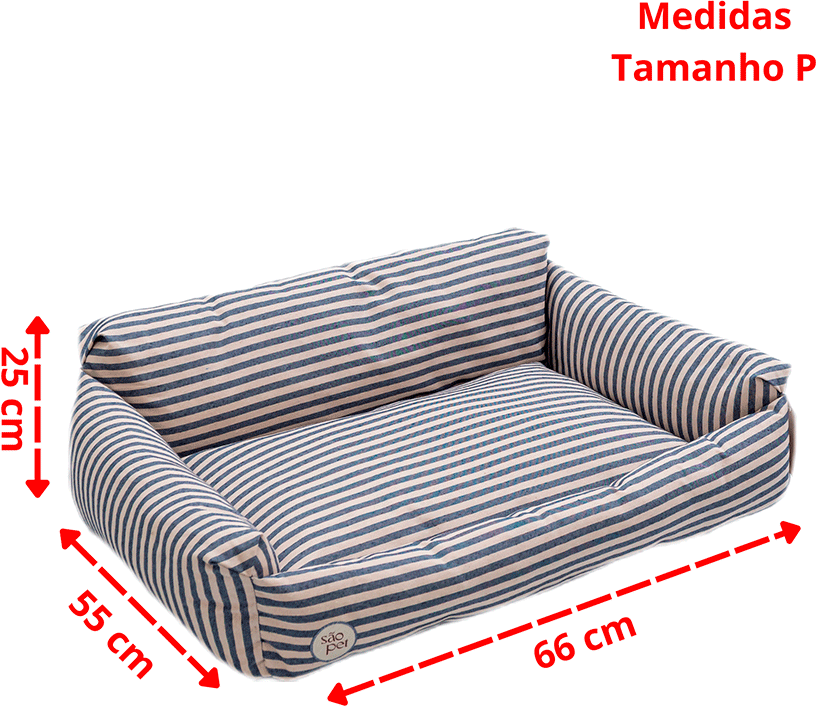 Cama São Pet Ilhéus Azul para Cães e Gatos - Tam. P