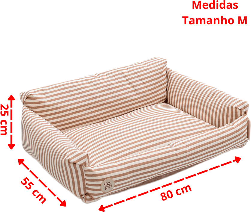 Cama São Pet Ilhéus Bege para Cães e Gatos - Tam. M