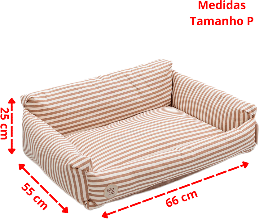 Cama São Pet Ilhéus Bege para Cães e Gatos - Tam. P