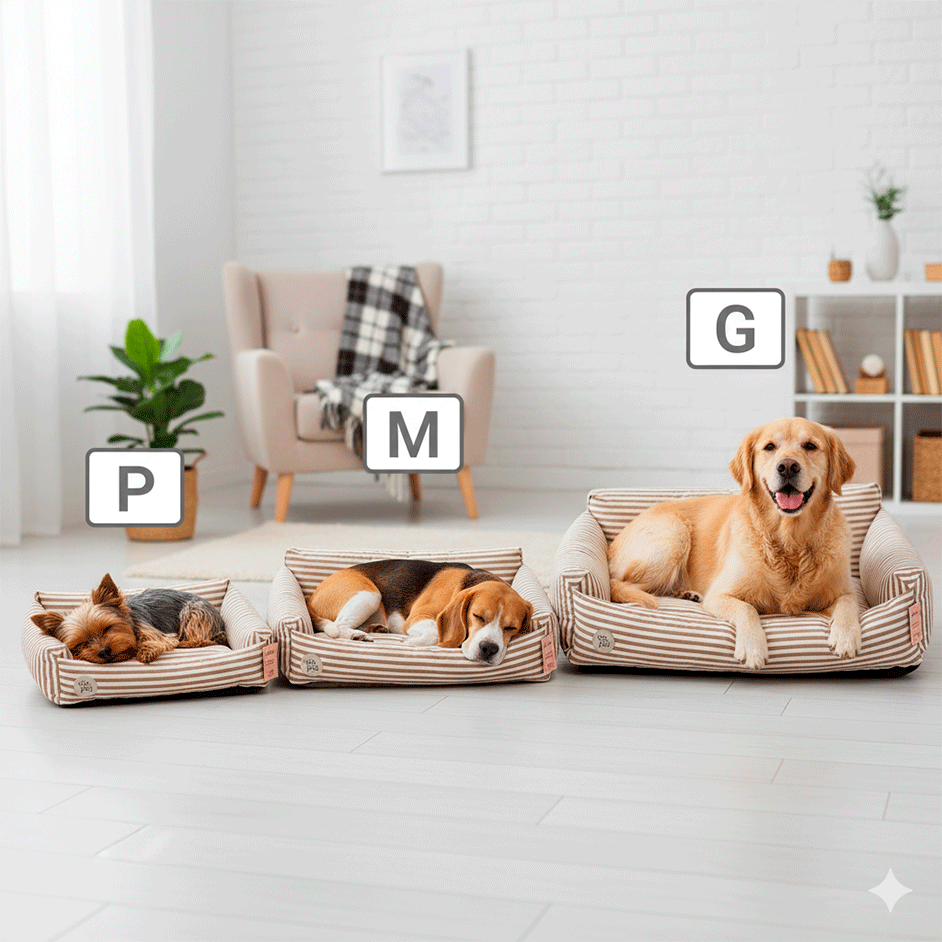 Cama São Pet Ilhéus Bege para Cães e Gatos - Tam. P
