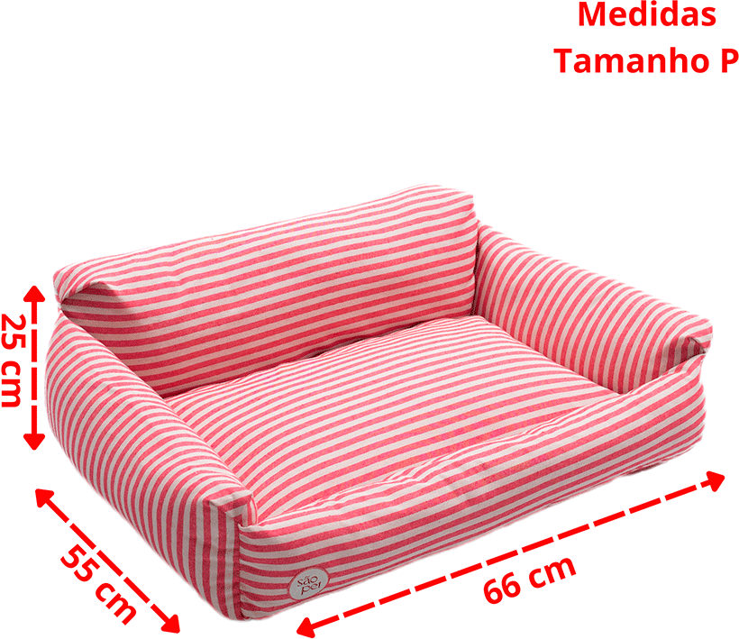 Cama São Pet Ilhéus Vermelha para Cães e Gatos - Tam. P